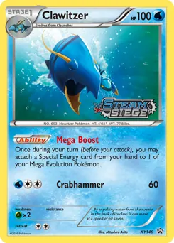 XY Black Star Promos Clawitzer Pokémon card